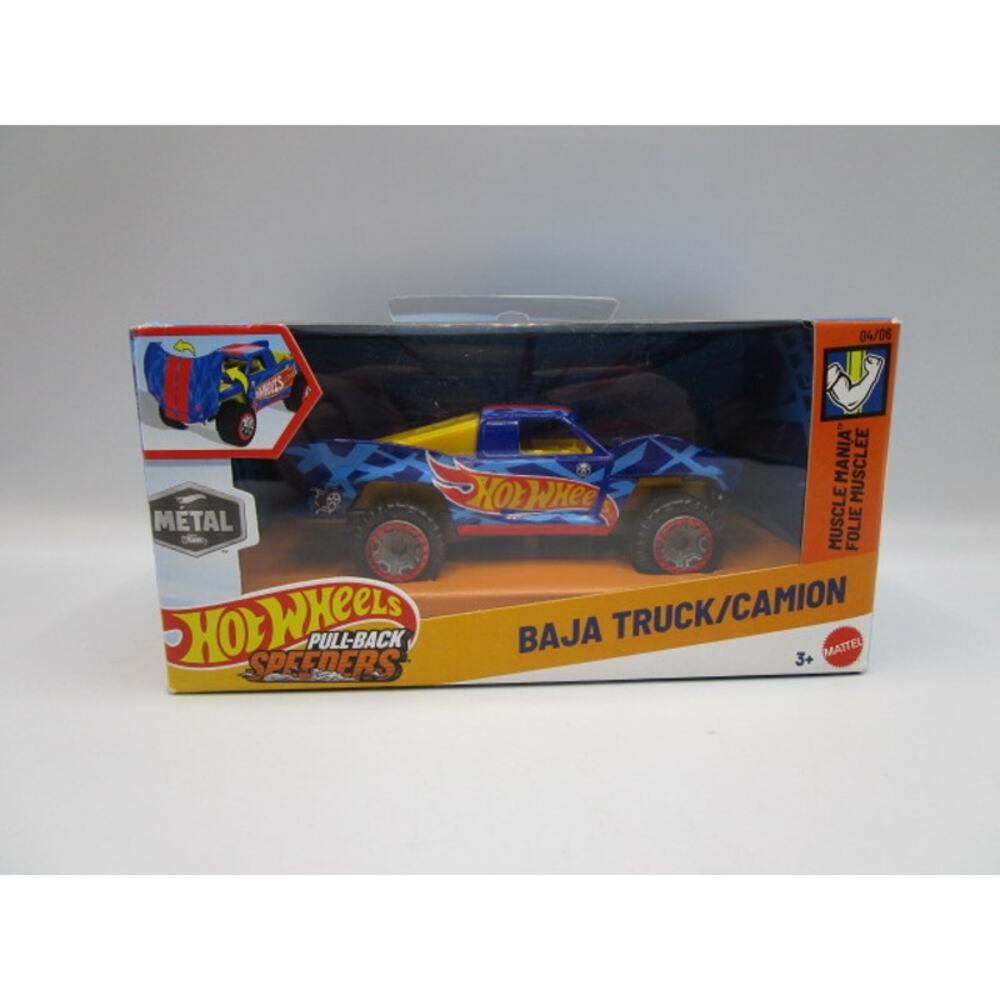 Hot Wheels Pull-Back Speeders Baja Truck Camion Metal‎ Series Car